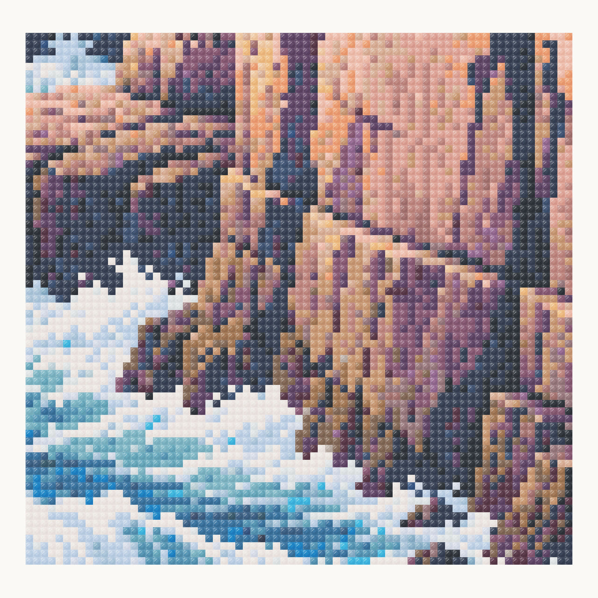 Enlarged digital detail of this design, showing square drill placement within the same picture.