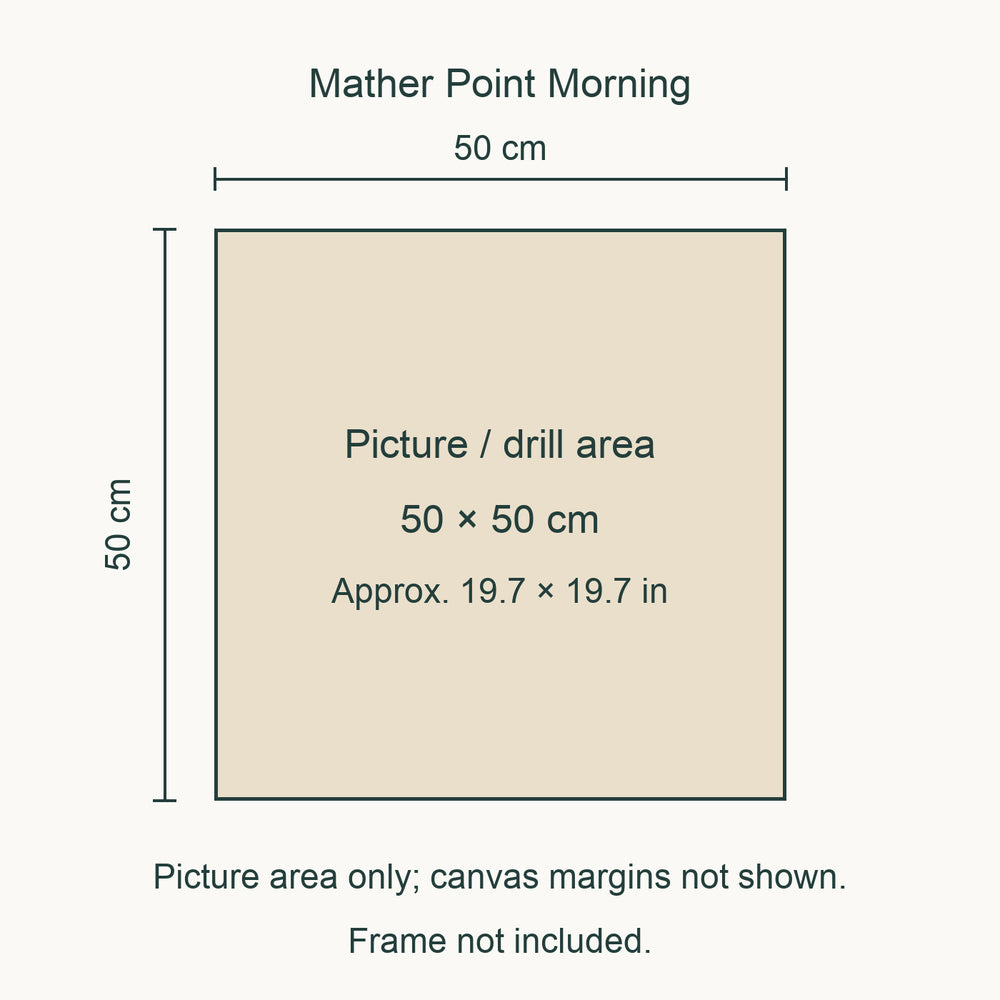 Grand Canyon Diamond Painting Kit — Mather Point Morning picture size guide