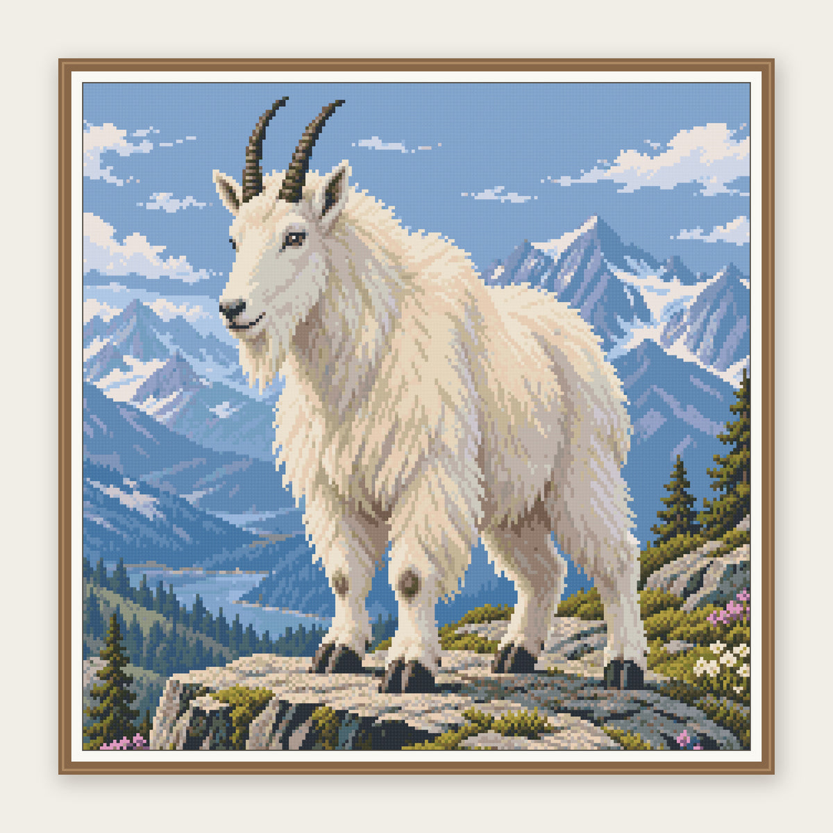 Digital framing illustration showing the same 50 × 50 cm picture. Frame not included.