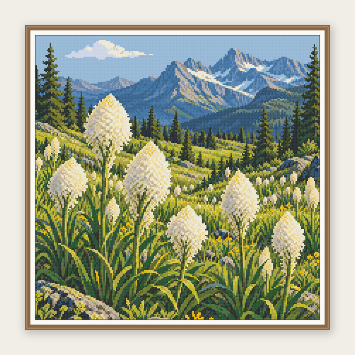 Framing illustration of the 50 × 50 cm picture. Digital drill preview; frame not included.