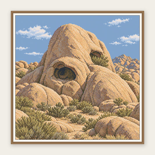 Framing illustration showing the same complete 50 × 50 cm picture area. Frame not included; digital diamond simulation.
