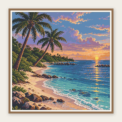 Framing illustration showing the same complete 50 × 50 cm picture area. Frame not included; digital diamond simulation.