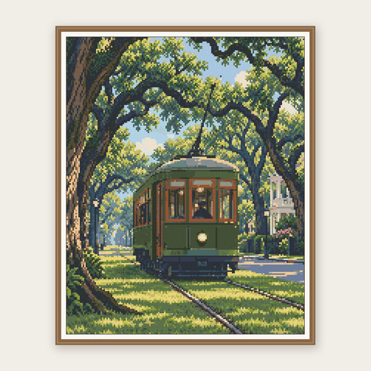 Framing illustration showing the same 40 × 50 cm portrait picture area. Frame not included; digital diamond simulation.