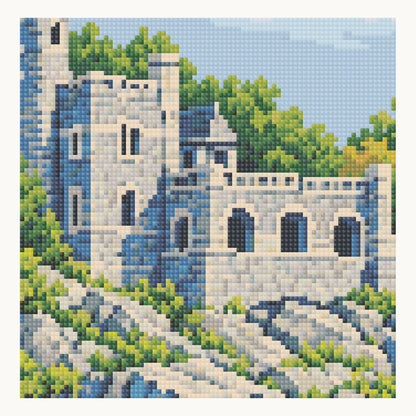 Belvedere Castle — local digital square-diamond detail from the kit pattern. Not a finished sample photo.
