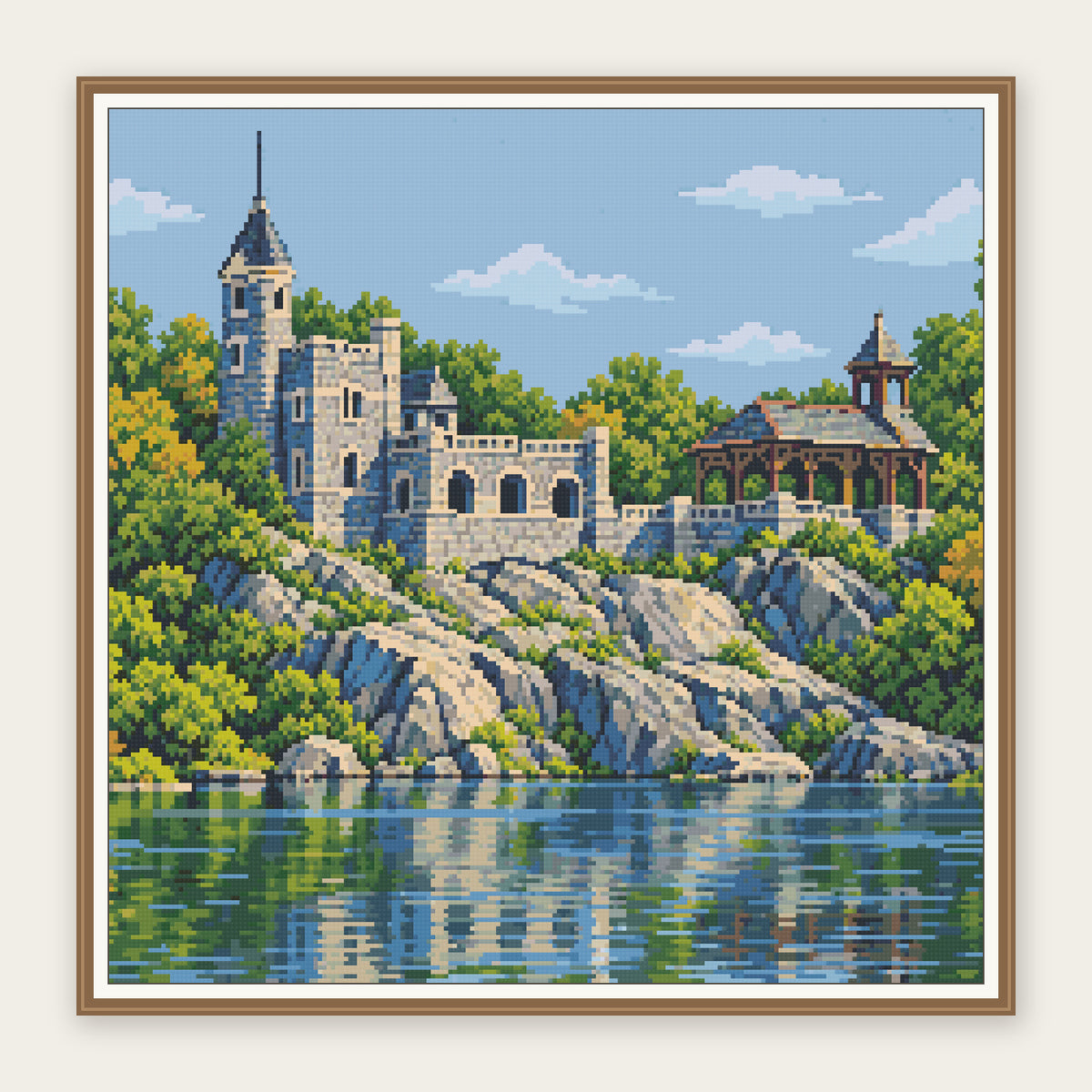 Framing illustration of the 50 × 50 cm picture. Frame not included. Digital rendering, not a finished sample photo.