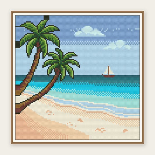 Turquoise Cove · 30 × 30 cm picture in a digital framing illustration. Frame not included.