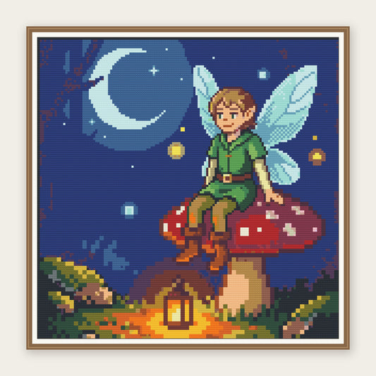 Storybook Toadstool Glade · 40 × 40 cm picture in a digital framing illustration. Frame not included.