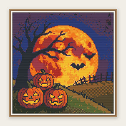 Pumpkin Moon Night · 40 × 40 cm picture in a digital framing illustration. Frame not included.