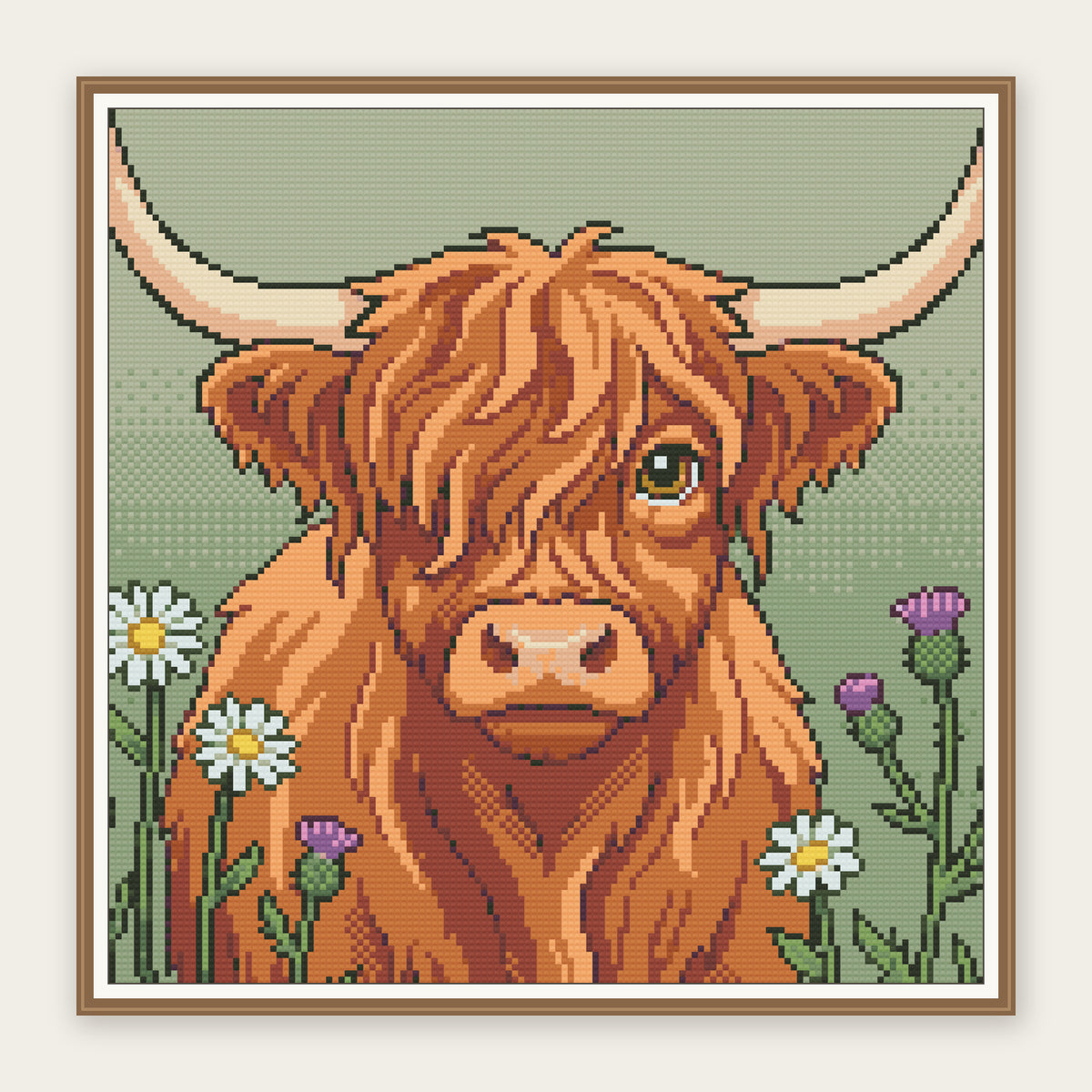 Wildflower Meadow · 40 × 40 cm picture in a digital framing illustration. Frame not included.