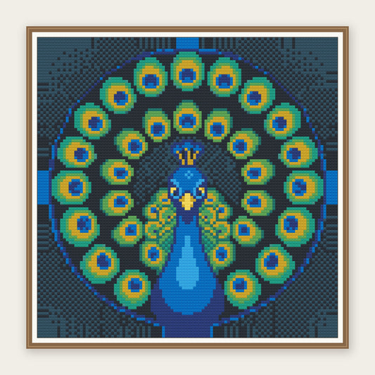 Fan of Feathers · 30 × 30 cm picture in a digital framing illustration. Frame not included.