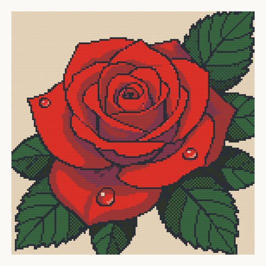Vintage Bloom · 40 × 40 cm round-diamond digital preview. Finished colors and sparkle can vary.