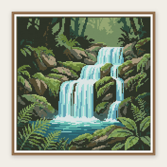 Fern Gorge · 40 × 40 cm picture in a digital framing illustration. Frame not included.