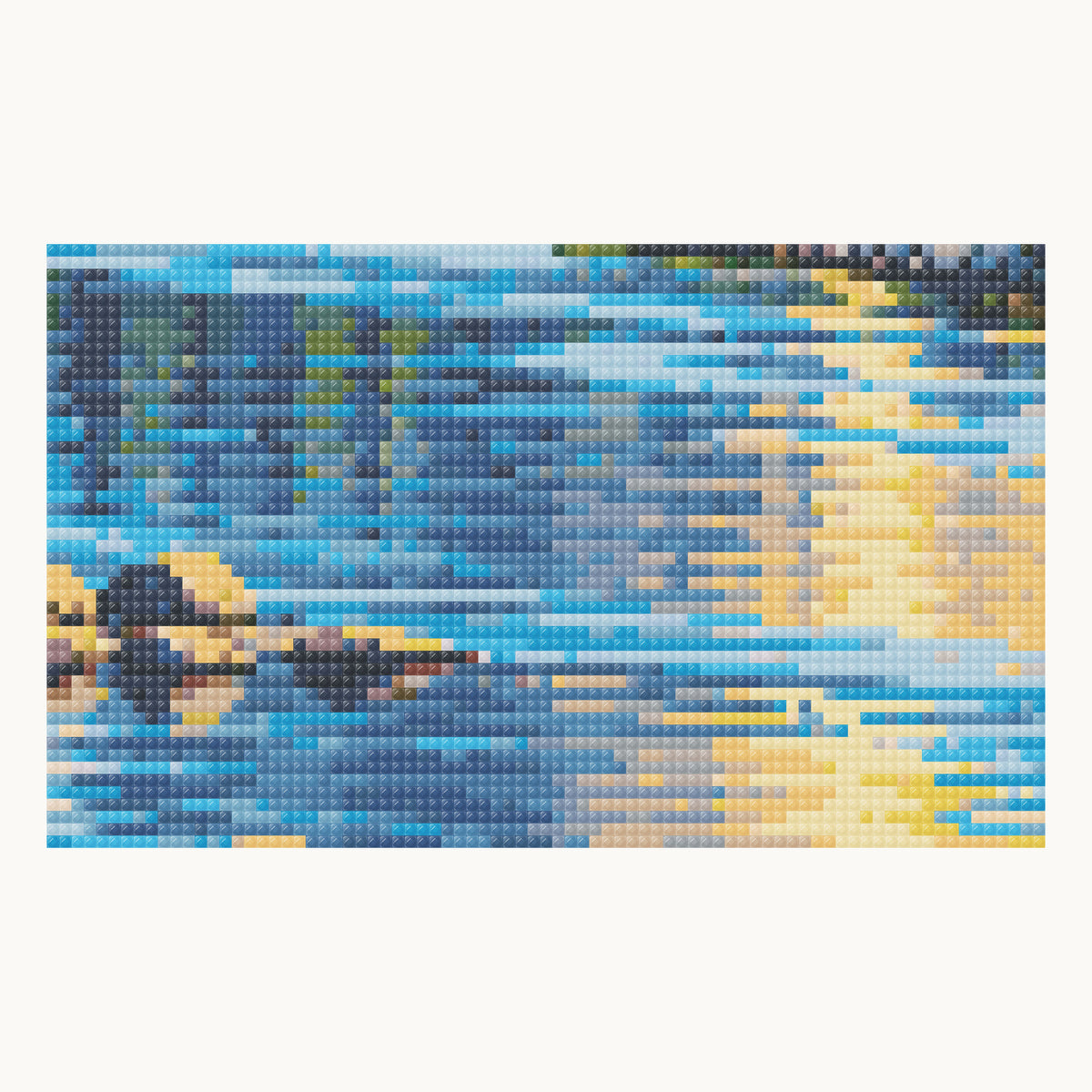 Half Dome & Merced River · 50 × 50 cm square-diamond local detail simulation; not a photograph of a finished sample.