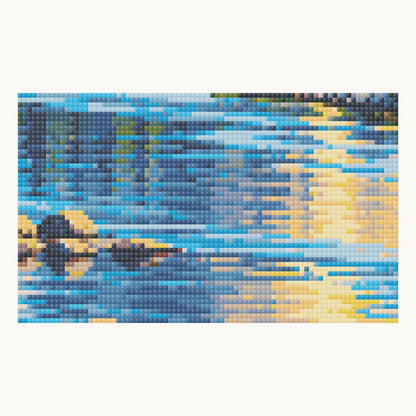 Half Dome & Merced River · 50 × 50 cm square-diamond local detail simulation; not a photograph of a finished sample.
