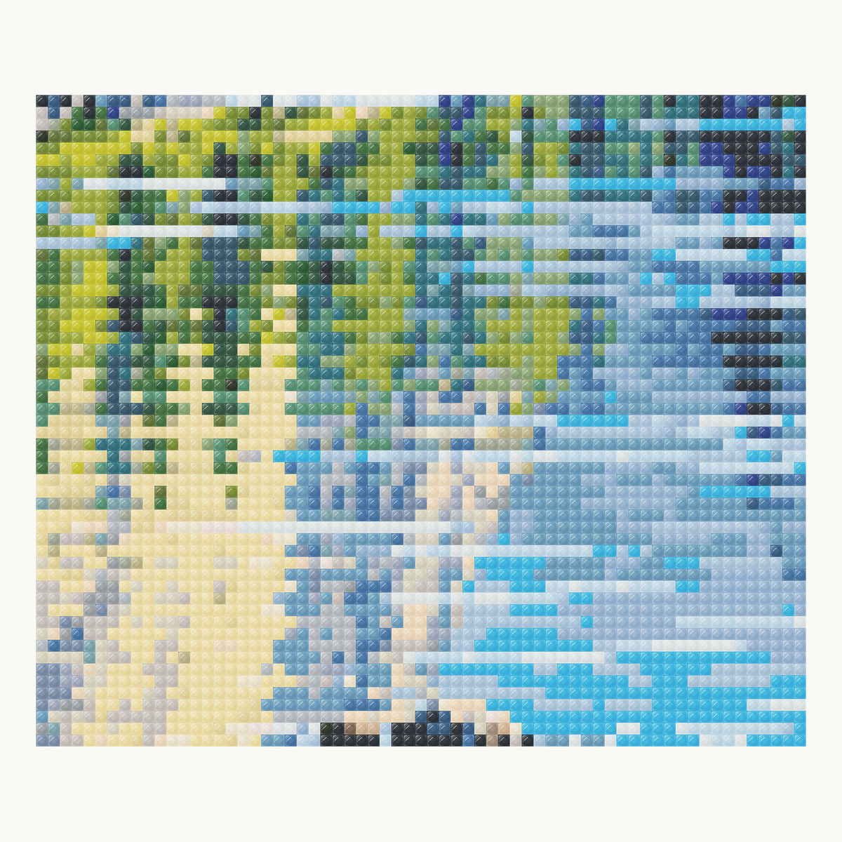 Yosemite Valley View · local square-diamond detail simulation, not a finished sample photograph.