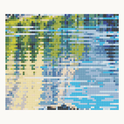 Yosemite Valley View · local square-diamond detail simulation, not a finished sample photograph.