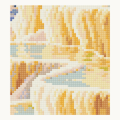 Mammoth Hot Springs · local square-diamond detail simulation, not a finished sample photograph.