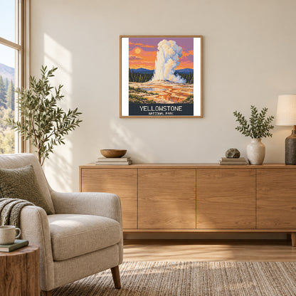 Room illustration showing an approximately 50 × 60 cm portrait picture. Frame not included; room scale is approximate.