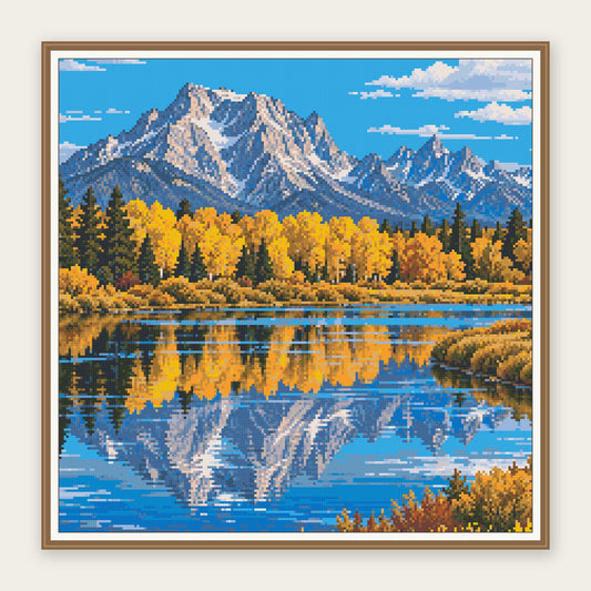 Oxbow Bend · 50 × 50 cm framing illustration. Frame not included.