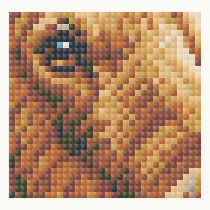 Moose Wetland · local square-diamond face and fur simulation, not a finished sample photograph.
