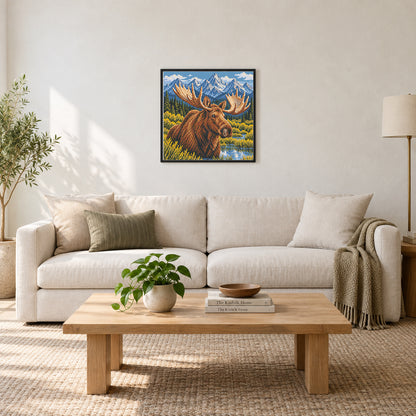 Room illustration showing an approximately 50 × 50 cm picture. Frame not included; room scale is approximate.