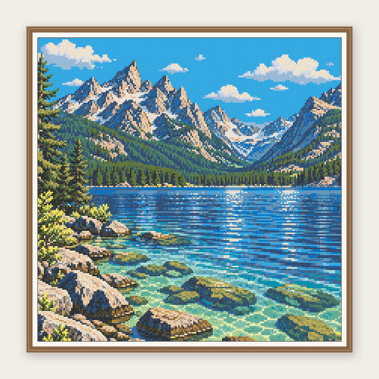 Jenny Lake · 50 × 50 cm framing illustration. Frame not included.