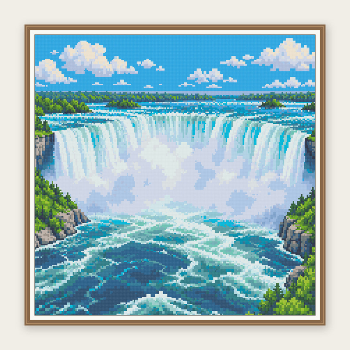 Horseshoe Falls · 50 × 50 cm framing illustration. Frame not included.