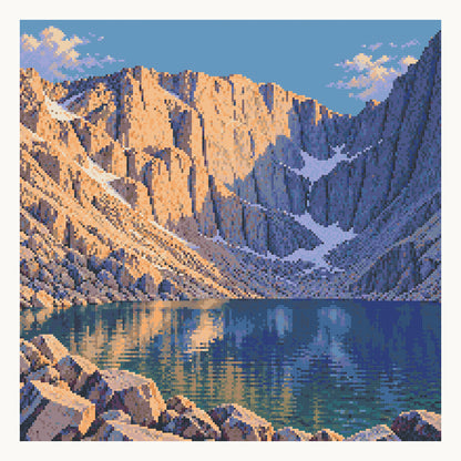 Chasm Lake — 50 × 50 cm digital square-diamond preview. Finished colors and sparkle can vary.