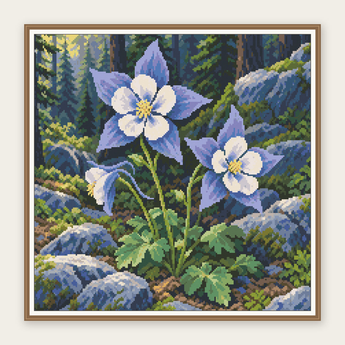 Framing illustration of the 50 × 50 cm picture. Digital drill preview; frame not included.