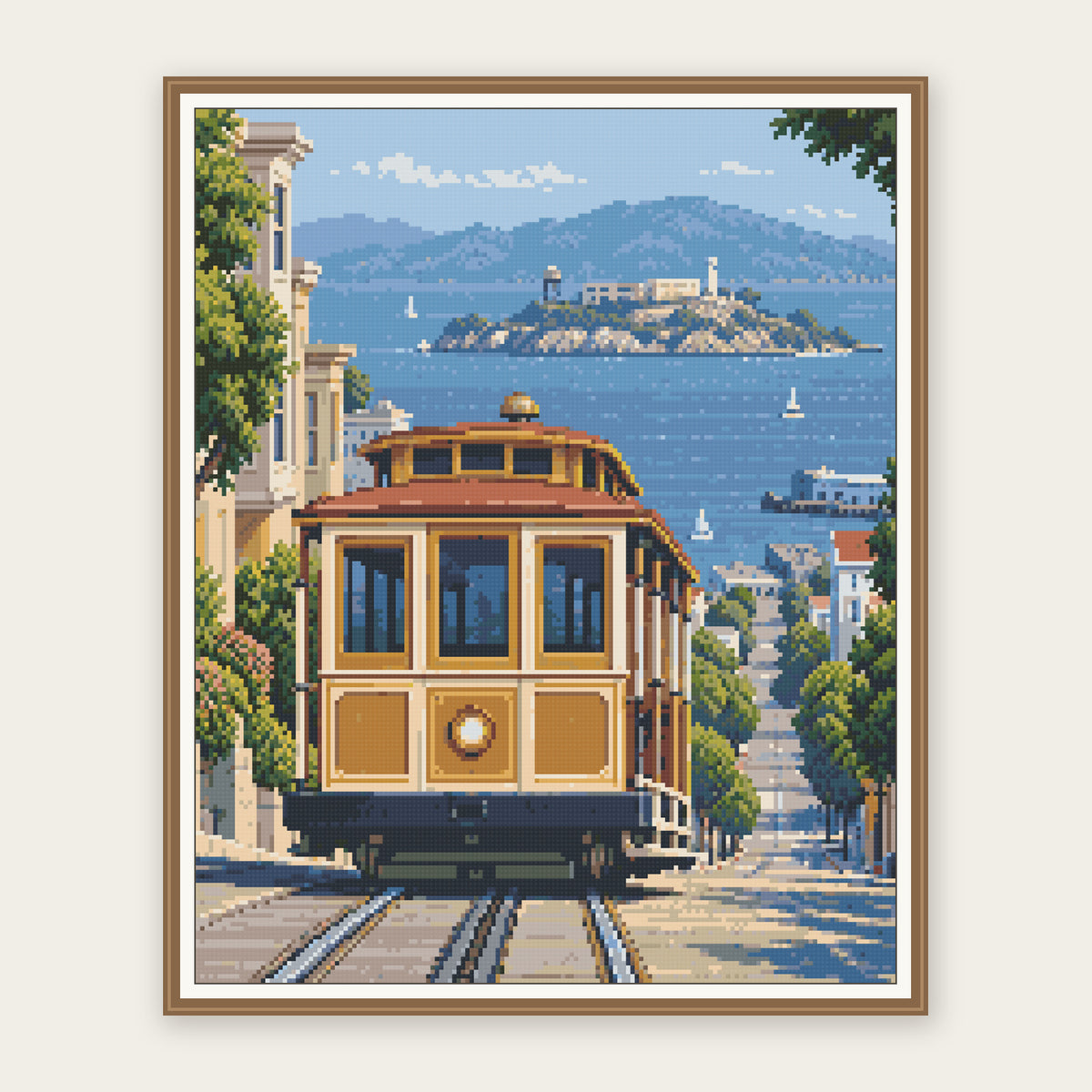 Framing illustration showing the 40 × 50 cm picture area. Frame not included; digital diamond simulation.