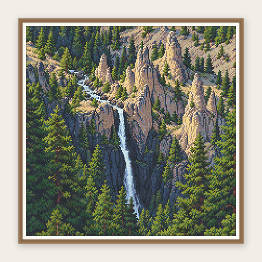 Framing illustration of the same complete 50 × 50 cm picture. Frame not included; digital diamond simulation.
