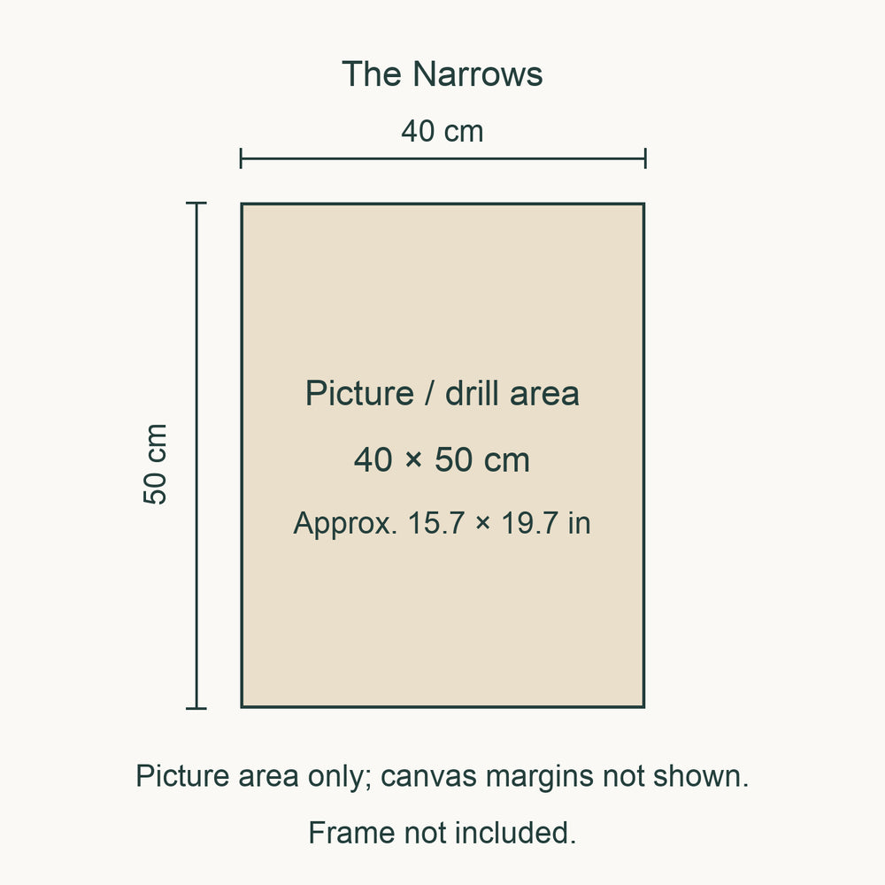 Zion Diamond Painting Kit — The Narrows picture size guide